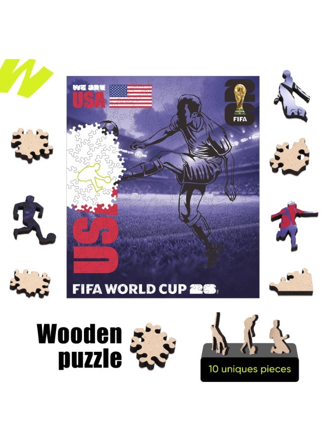 FIFA World Cup FIFA Official Licensed World Cup 26 - USA National Pride Stadium Puzzle - 200 Pieces - Image 2